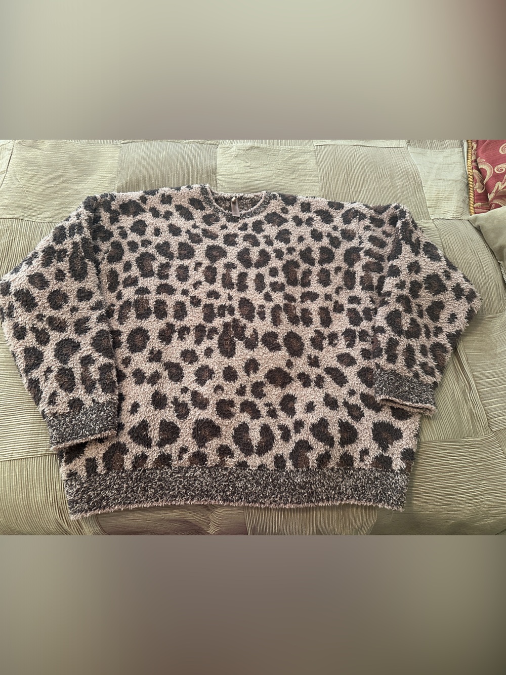 SKIMS Cozy Knit Leopard Print Sweater